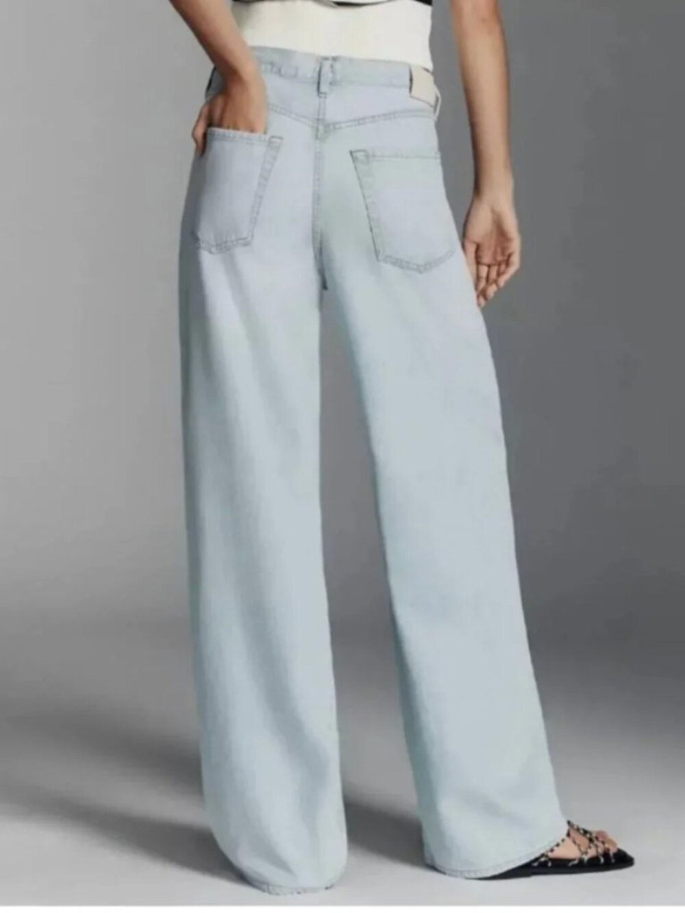 CITIZENS OF HUMANITY - Brynn Drawstring Waist Wide Leg Jeans, Size 31 - Picture 2 of 9